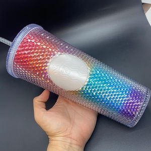 Starbucks studded rainbow tumbler 24oz